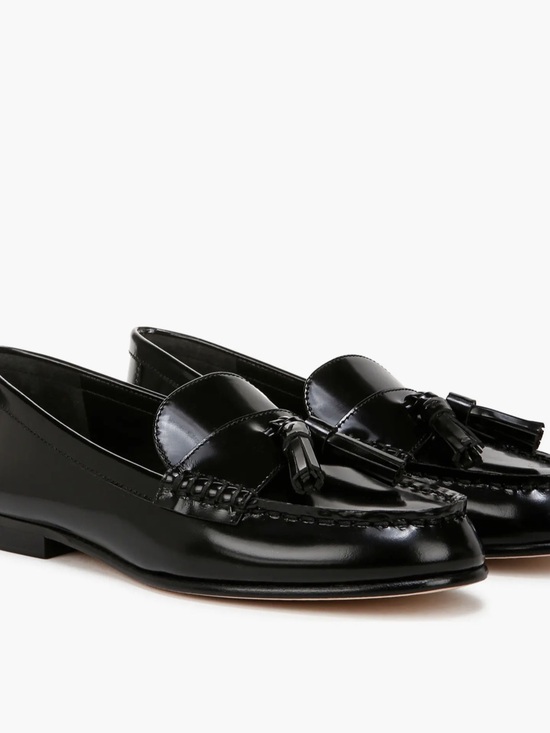 Veronica Beard Shoes - Veronica Beard Black Leather Penny Tassel Loafers